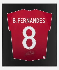 Framed Bruno Fernandes Signed Shirt, Manchester United [Lite]
