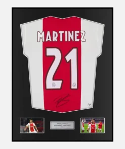 Framed Lisandro Martinez Signed Ajax Shirt Home 2022-23 [Classic]