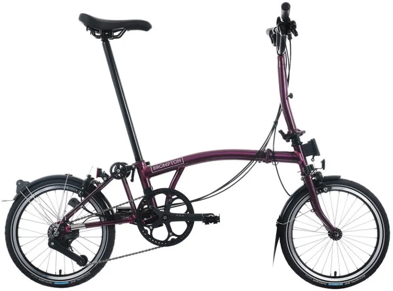 Brompton C Line 12-Speed Folding Bike - Amethyst Lacquer