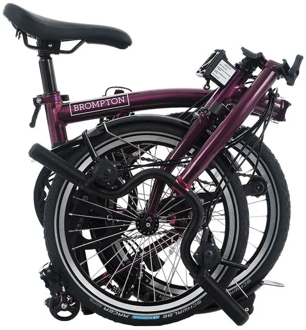 Brompton C Line 12-Speed Folding Bike - Amethyst Lacquer - Image 3