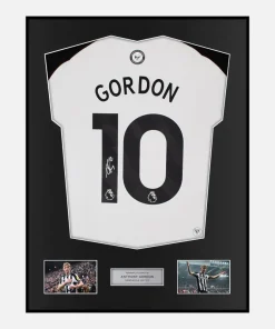 Framed Anthony Gordon Signed Newcastle United Shirt 2024-25 Home [Classic]