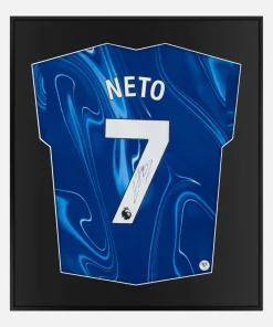 Framed Neto Signed Shirt, Chelsea New Home [Lite]