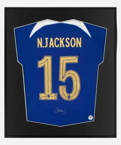 Framed Nicolas Jackson Signed Chelsea Shirt, Number 15 [Lite]