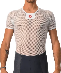 Castelli Core Mesh 3 Short Sleeve Mens Cycling Base Layer - White