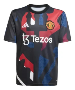 Adidas Junior Unisex Manchester United Pre Match Jersey 24/25 Black/Red/White
