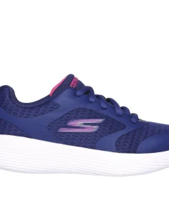 SKECHERS GIRLS GO RUN 400 V2 RUNNER RESET NAVY/PINK