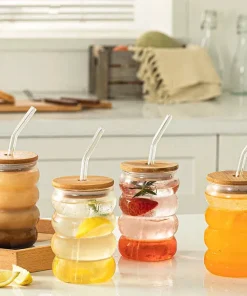 Bubble Beam Glass Cup