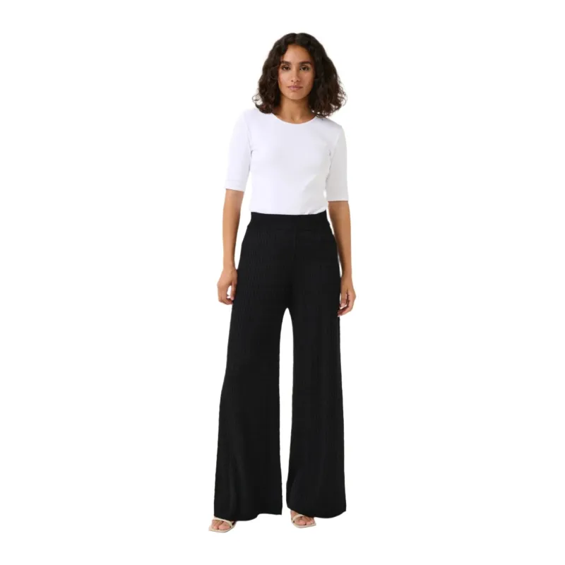 Kaffe Womens Pants Silla Knitted Black Deep
