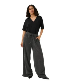 Kaffe Womens Pants Olga Dark Grey Melange