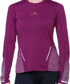 Ronhill Tech Reflect Long Sleeve Womens Running Top - Purple