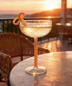 Gilded Era Beaded Coupe Glass