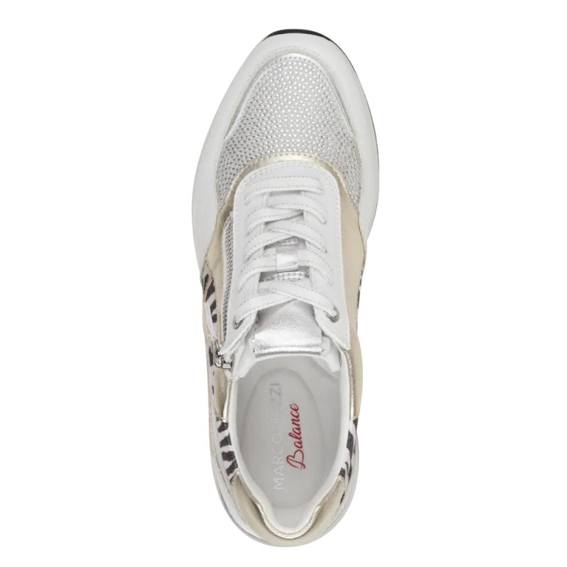 Marco Tozzi Womens Trainer 2-23742-44 White Combi - Image 3