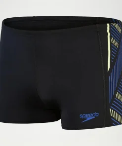 SPEEDO MENS TECH PANEL AQUASHORT BLACK/BLUE