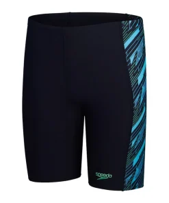 SPEEDO BOYS HYPERBOOM PANEL JAMMER NAVY/GREEN