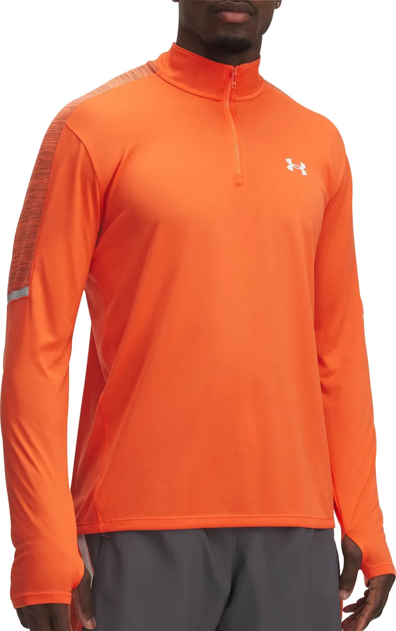 Under Armour Tech Utility Half Zip Long Sleeve Mens Running Top - Orange