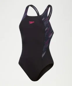 SPEEDO WOMENS HYPERBOOM MUSCLEBACK - BLACK/PINK