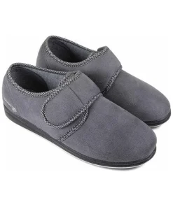 Padders Mens Slippers Harry Dark Grey