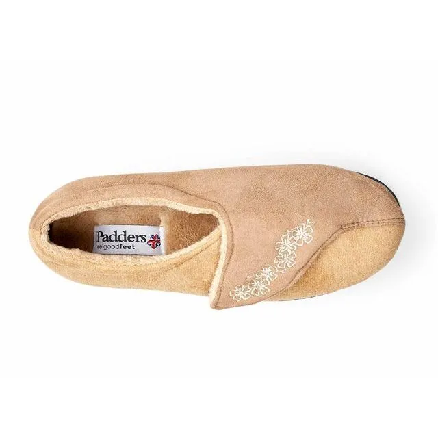 Padders Womens Slipper Hug Taupe/Camel - Image 2