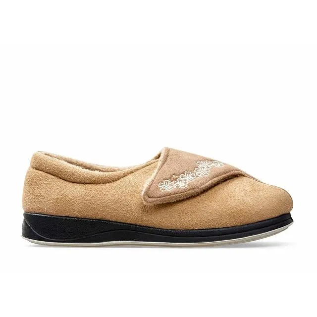 Padders Womens Slipper Hug Taupe/Camel - Image 3