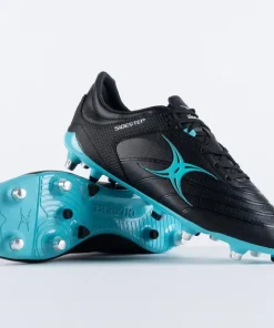 GILBERT BOOT SIDE STEP X15 LOW 6 STUD BLACK/AQUA