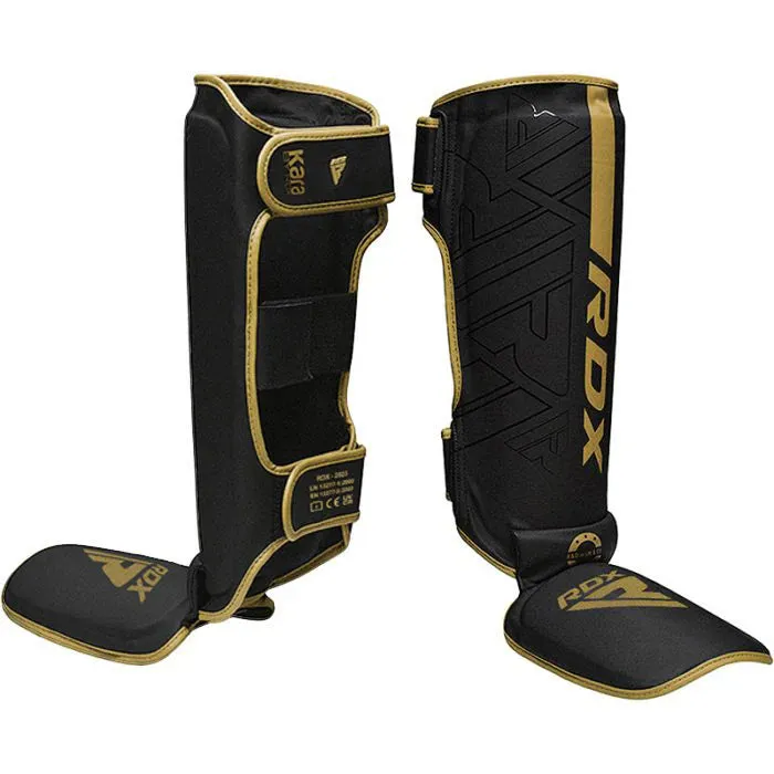 RDX F6 KARA MMA SHIN INSTEP GUARDS BLACK/GOLD