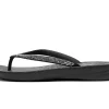 FITFLOP WOMENS IQUSHION SPARKLE FLIP FLOPS - BLACK