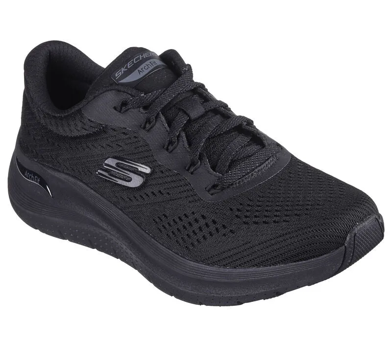 SKECHERS WOMENS ARCH FIT 2.0 BIG LEAGUE BLACK - Image 3