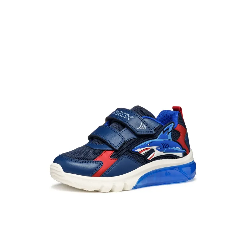 Geox Boys Trainer Light-Up Ciberdron Navy/Red - Image 2
