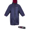 TWO BARE FEET JUNIOR CHANGING DRY ROBE/MAT - NAVY/RASPBERRY