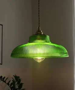 Linden Glow Ribbed Pendant Light
