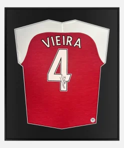 Framed Viera Signed Arsenal Shirt, Captain, 4, Home [Lite]