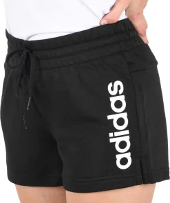 adidas Essentials Slim Logo Womens Training Shorts - Black