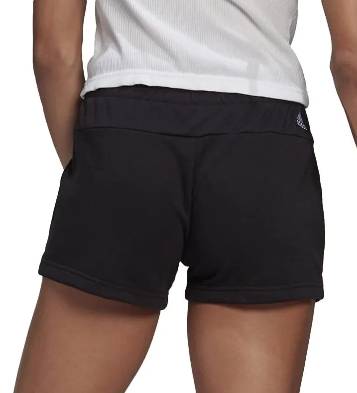 adidas Essentials Slim Logo Womens Training Shorts - Black - Image 2