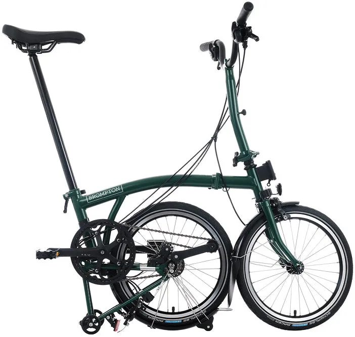 Brompton C Line 12-Speed Folding Bike - Racing Green - Image 2