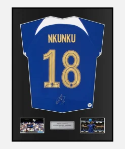 Framed Christopher Nkunku Signed Chelsea Shirt Home [Classic]