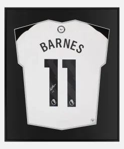 Framed Barnes Signed Shirt, Newcastle United Home [Lite]