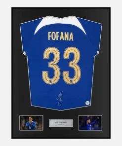 Framed Wesley Fofana Signed Chelsea Shirt 2023-24 Home [Classic]
