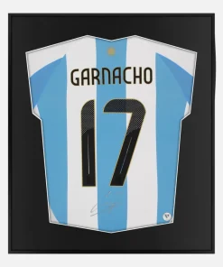 Framed Garnacho Signed Argentina Shirt, Copa America Winners [Lite]