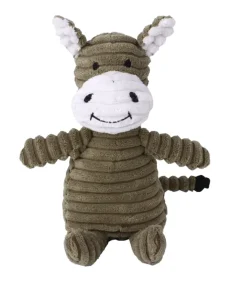 Plush Gray Donkey Squeaky Dog Toy – Soft Chew Toy for Small & Medium Dogs
