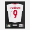 Framed Robert Lewandowski Signed Poland Shirt Home 2024-25 [Classic]