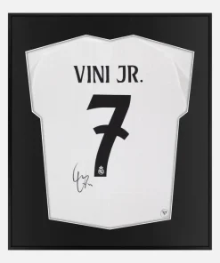 Framed Vinicius Junior Signed Shirt, Real Madrid 7 [Lite]