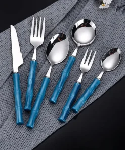 Valmont Bamboo Grip Cutlery Set