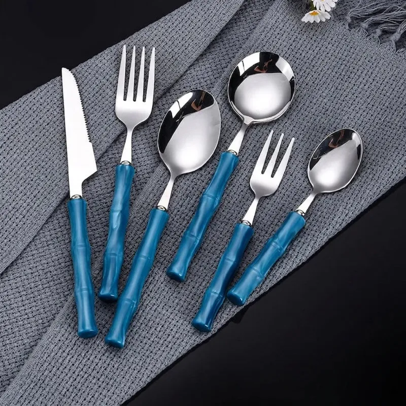 Valmont Bamboo Grip Cutlery Set