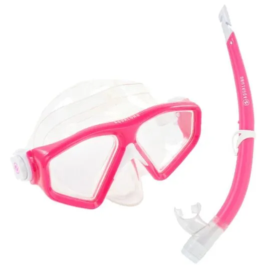 AQUALUNG JUNIOR RACCOON COMBO MASK AND SNORKLE SET WHITE/PINK - Image 2
