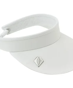 PURE GOLF WOMENS TELEPHONE WIRE VISOR WHITE