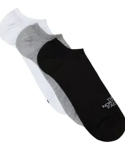 The North Face Unisex Socks 3 Pack Sport Invisible Multi Black Assorted