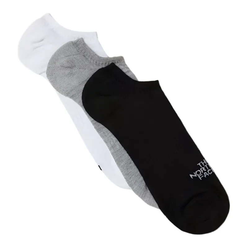 The North Face Unisex Socks 3 Pack Sport Invisible Multi Black Assorted