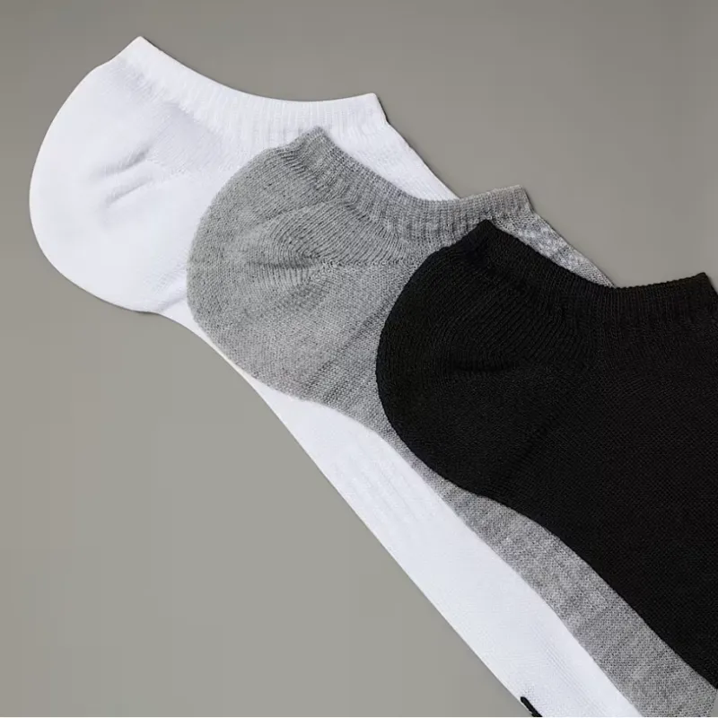 The North Face Unisex Socks 3 Pack Sport Invisible Multi Black Assorted - Image 3