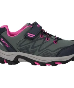 HITEC GIRLS BLACKOUT LOW WALKING BOOT DARK FOREST/INDIA INK/PINK