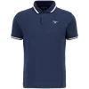 Barbour Mens Polo Ferrybridge Lightweight Tailored Fit Navy